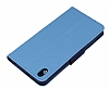 Mercury HTC Desire 816 Standl Czdanl Mavi Deri Klf - Resim: 3