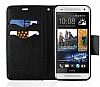Mercury HTC One Mini Standl Czdanl Siyah Klf - Resim: 3