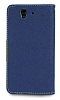 Mercury Sony Xperia Z Yan Kapakl Lacivert Czdan Klf - Resim: 1