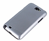 Eiroo Maxfit Samsung N7100 Galaxy Note 2 Ultra nce Silver Rubber Klf - Resim: 1