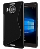 Microsoft Lumia 950 XL Desenli Siyah Silikon Klf - Resim: 1
