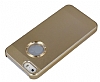Eiroo iPhone SE / 5 / 5S Tal Metal Gold Klf - Resim: 4