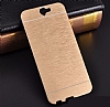 Motomo HTC One A9 Metal Gold Rubber Klf - Resim: 2