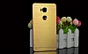 Motomo Huawei Honor 5X Metal Gold Rubber Klf - Resim: 3