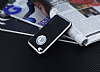 Motomo iPhone 4 / 4S Silver Kenarl Siyah Silikon Klf - Resim: 2