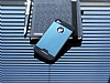 Motomo Round iPhone 4 / 4S Metal Mavi Rubber Klf - Resim: 1