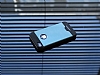 Motomo Round iPhone 4 / 4S Metal Mavi Rubber Klf - Resim: 2