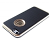 Motomo iPhone SE / 5 / 5S Gold Kenarl Siyah Silikon Klf - Resim: 3