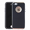 Motomo iPhone SE / 5 / 5S Gold Kenarl Siyah Silikon Klf - Resim: 1