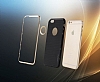 Motomo iPhone 6 Plus / 6S Plus Silver Metalik Kenarl Siyah Silikon Klf - Resim: 1