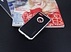 Motomo iPhone 7 Silver Kenarl Siyah Silikon Klf - Resim: 1