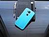 Motomo Huawei G8 Metal Mavi Rubber Klf - Resim: 1