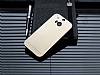 Motomo Prizma HTC One M8 Metal Gold Rubber Klf - Resim: 1