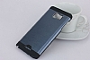 Motomo Round Samsung Galaxy Note 5 Metal Mavi Rubber Klf - Resim: 1