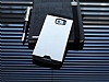 Motomo Round Samsung i9800 Galaxy S6 Metal Silver Rubber Klf - Resim: 1