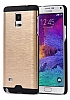 Motomo Round Samsung N9100 Galaxy Note 4 Metal Gold Rubber Klf - Resim: 1