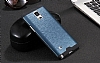 Motomo Round Samsung N9100 Galaxy Note 4 Metal Lacivert Rubber Klf - Resim: 1