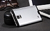 Motomo Round Samsung N9100 Galaxy Note 4 Metal Silver Rubber Klf - Resim: 2