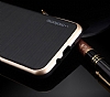 Motomo Samsung Galaxy J7 / Galaxy J7 Core Gold Kenarl Siyah Silikon Klf - Resim: 2