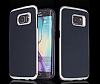 Motomo Samsung Galaxy S6 Edge Plus Silver Kenarl Siyah Silikon Klf - Resim: 3