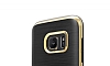 Motomo Samsung Galaxy S7 Edge Gold Kenarl Siyah Silikon Klf - Resim: 3