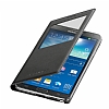 Samsung N9000 Galaxy Note 3 Orjinal Pencereli Siyah Flip Cover - Resim: 3