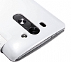 Nillkin LG G3 S / G3 Beat Pencereli Kapakl Beyaz Deri Klf - Resim: 3