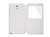 Nillkin Samsung N9000 Galaxy Note 3 Pencereli Kapakl Beyaz Deri Klf - Resim: 2