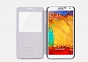 Nillkin Samsung N9000 Galaxy Note 3 Pencereli Kapakl Beyaz Deri Klf - Resim: 4
