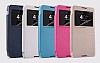 Nillkin Sony Xperia E4 Sparkle Pencereli nce Kapakl Siyah Deri Klf - Resim: 7
