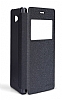 Nillkin Sony Xperia M2 Sparkle Pencereli nce Kapakl Siyah Deri Klf - Resim: 2