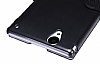 Nillkin Sony Xperia T2 Ultra nce Yan Kapakl Siyah Deri Klf - Resim: 4