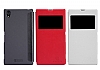 Nillkin Sony Xperia Z1 Pencereli Kapakl Beyaz Deri Klf - Resim: 3