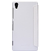 Nillkin Sony Xperia Z2 Sparkle Pencereli nce Kapakl Beyaz Deri Klf - Resim: 3
