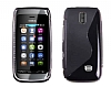 Nokia Asha 309 Desenli Siyah Silikon Klf - Resim: 1