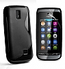 Nokia Asha 309 Desenli Siyah Silikon Klf - Resim: 3