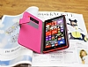 Nokia Lumia 1520 Standl Czdanl Pembe Deri Klf - Resim: 3