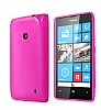 Nokia Lumia 520 / 525 Pembe Silikon Klf - Resim: 1
