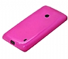Nokia Lumia 520 / 525 Pembe Silikon Klf - Resim: 3