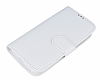 Nokia Lumia 530 Czdanl Yan Kapakl Beyaz Deri Klf - Resim: 2