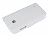 Nokia Lumia 630 Czdanl Yan Kapakl Beyaz Deri Klf - Resim: 3