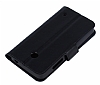 Nokia Lumia 630 Standl Czdanl Siyah Deri Klf - Resim: 2