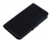 Nokia Lumia 630 Standl Czdanl Siyah Deri Klf - Resim: 3