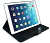 Pierre Cardin iPad Mini / Mini 2 / Mini 3 Standl Yan Kapakl Siyah Deri Klf - Resim: 6
