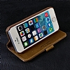 Pierre Cardin iPhone SE / 5 / 5S Standl Czdanl Kahverengi Deri Klf - Resim: 3