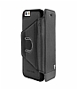 Pierre Cardin iPhone 6 / 6S 360 Derece Dner Standl Kapakl Siyah Deri Klf - Resim: 3