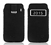 Pierre Cardin iPhone 6 / 6S Pencereli ekmeli Siyah Deri Klf - Resim: 1
