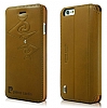 Pierre Cardin iPhone 6 / 6S Tal Standl Kapakl Kahverengi Klf - Resim: 1