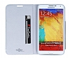 Pierre Cardin Samsung N9000 Galaxy Note 3 Standl Kapakl Beyaz Deri Klf - Resim: 3