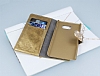 PinShang Samsung Galaxy Note 5 Tal Standl Czdanl Rugan Gold Klf - Resim: 3
